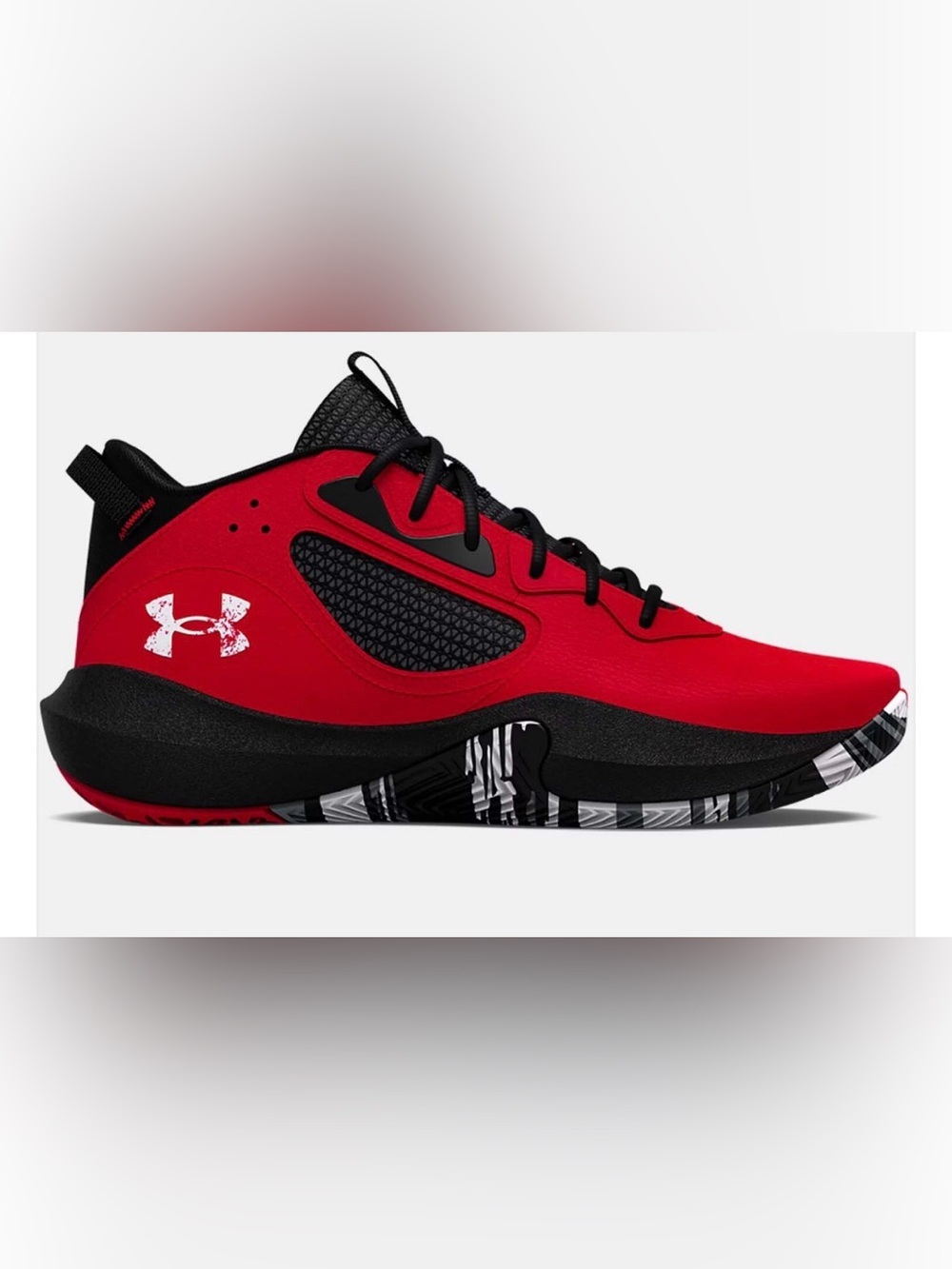 Under Armour Red and Black Athletic Basketball Shoes - Picture 8 of 9